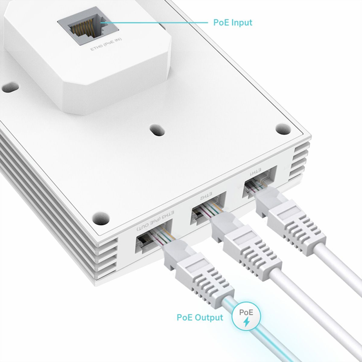TP-Link Campus Access Point AP7650, AX3000 WiFi6 Wall Plate AP