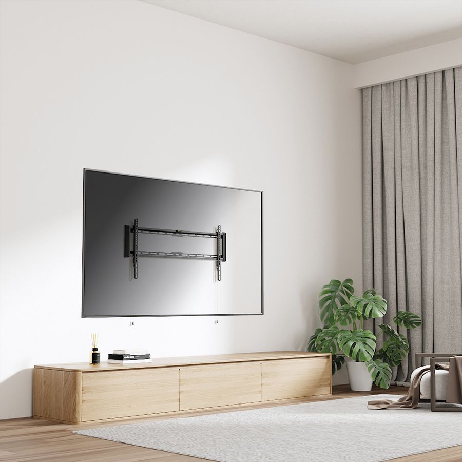 VALUE Support mural TV, distance murale de 27 mm, fixe, 43–90 pouces, jusqu'à 75 kg