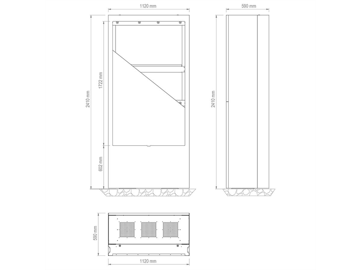 Hagor ScreenOut Kiosk OH75, Outdoor, noir