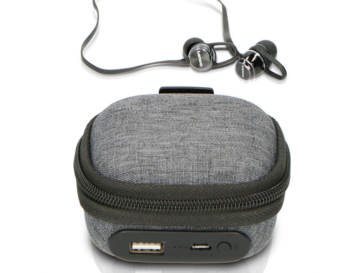 Lenco Casque Bluetooth EPB-160BK, noir,IPX4, avec étui de chargement