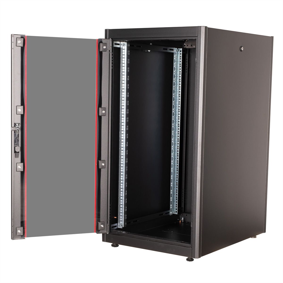 ROLINE 19-Zoll Netzwerkschrank Basic 22 HE, 600x800 BxT Glastür schwarz