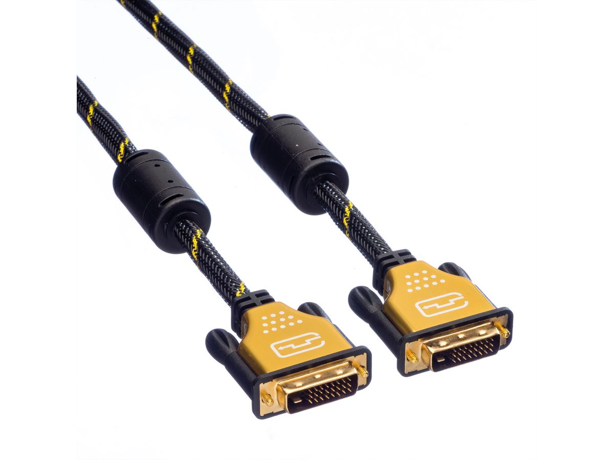 ROLINE GOLD Câble pour écran DVI, M-M, (24+1) dual link, 2 m