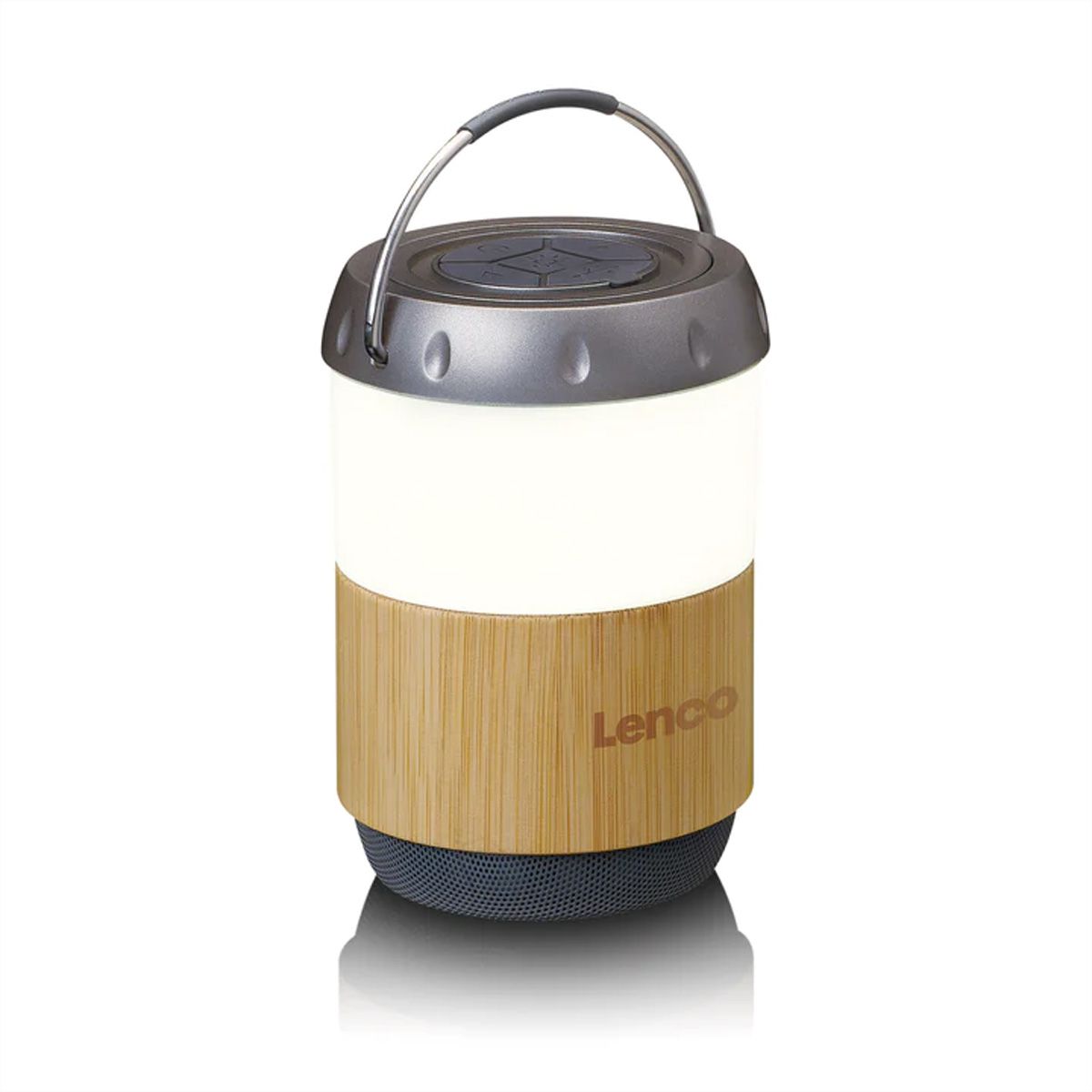 Lenco Bambus Lampe BTL-030BA, mit eingebauter Bluetooth Lautsprecher