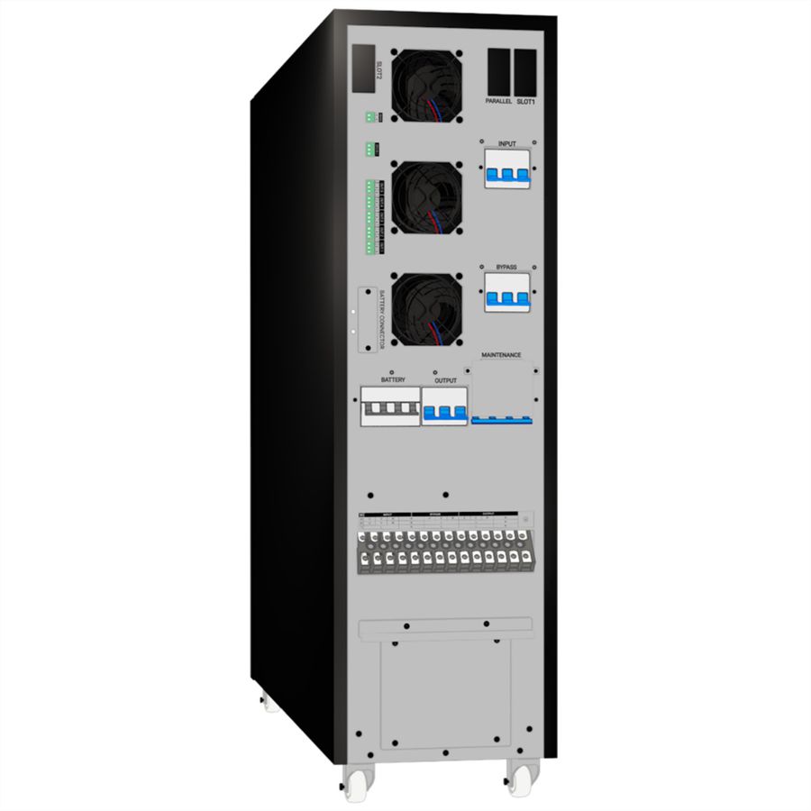 AEC IST7 20kVA - Online Tower USV –  108x 9Ah Batterien – 13 Min. Autonomie bei 100% Last, mit internen Batterien – 36x 9Ah LL & externer Batterieschrank BB4 mit 72x 9Ah LL