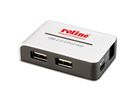ROLINE Hub USB 2.0 "Black and White", 4 ports, avec alimentation