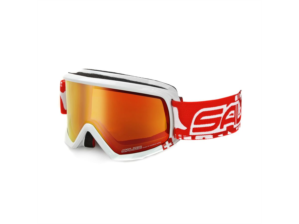 Salice Skibrille 609SUI Suisse Edition, Withe / RW Red
