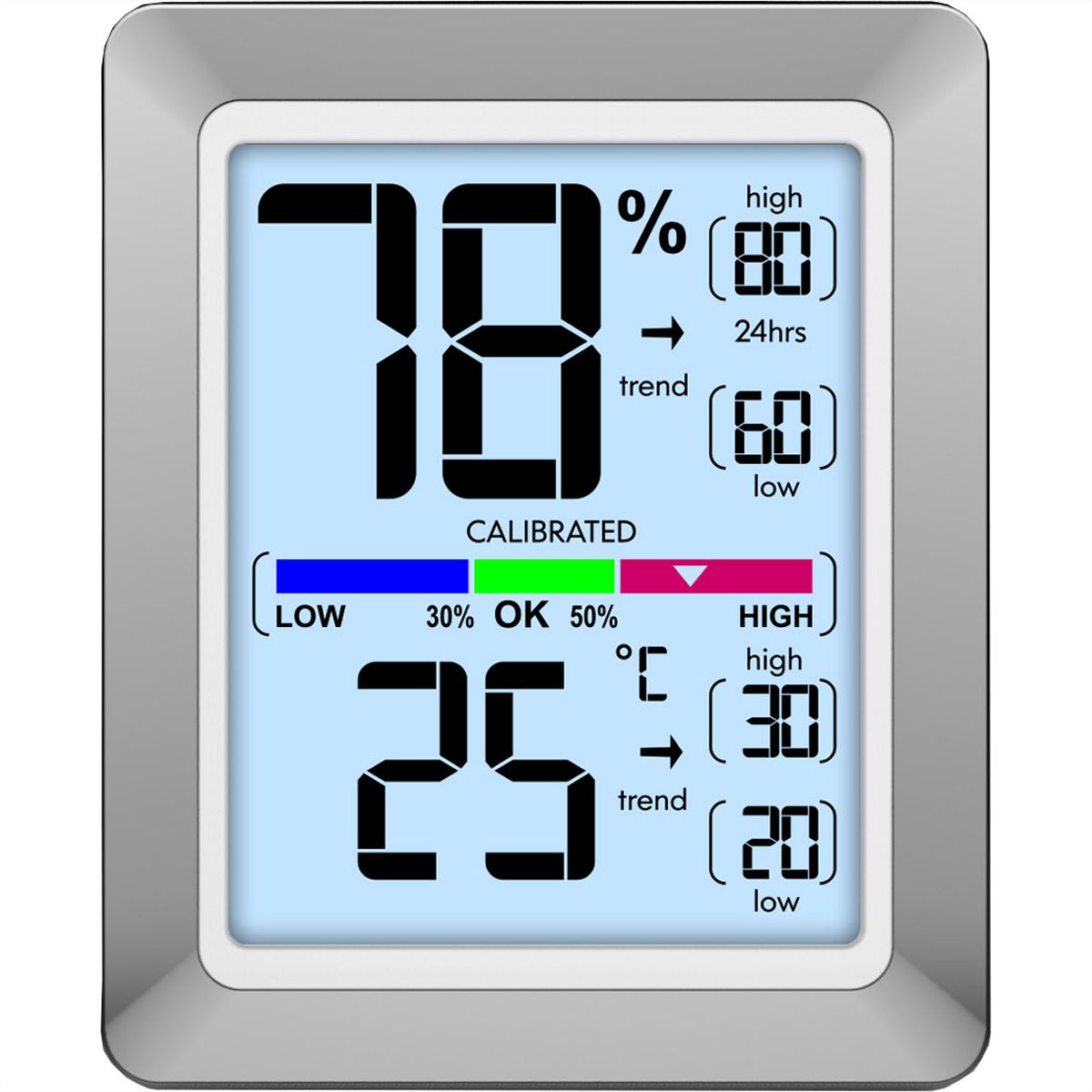 Technoline Station de climatisation intérieure WS9460 gris Affichage de la température, affichage de l'humidité de l'air.
