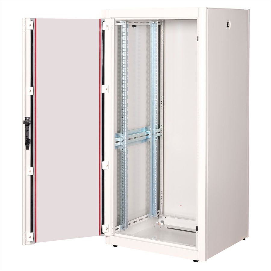 ROLINE 19-Zoll Netzwerkschrank Basic 26 HE, 600x600 BxT Glastür grau