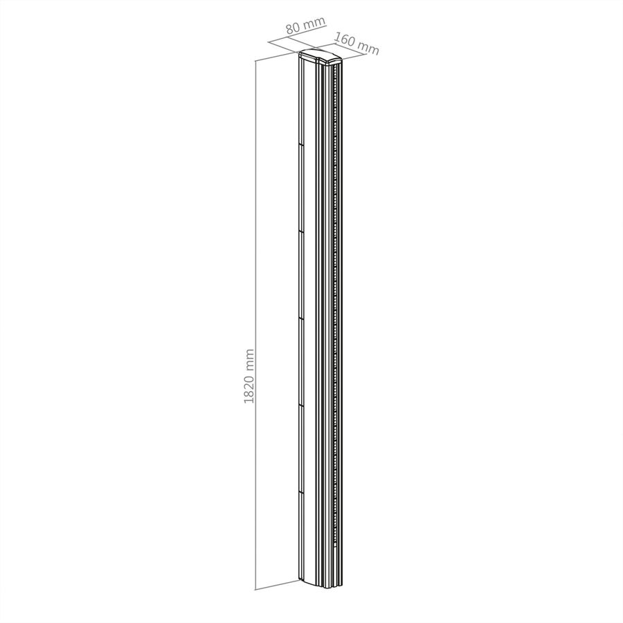 Hagor Aluminium Colonne CPS - Alu pillar 1800mm