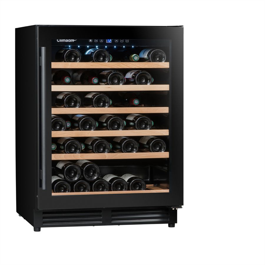 Climadiff Armoire à vin CBU51S2B, encastrable, 1 zone, 51 bouteilles
