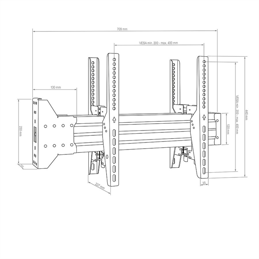 Hagor CPS From Wall back-2-back 42-65" (murale)