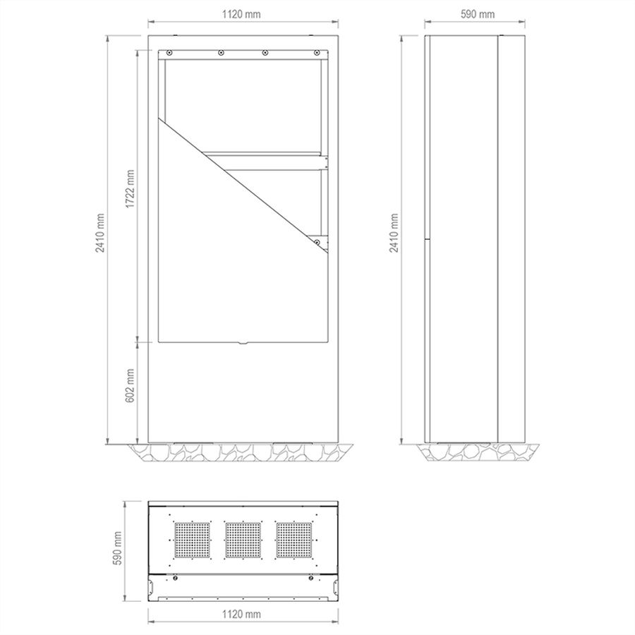 Hagor ScreenOut Kiosk OH75, Outdoor, noir