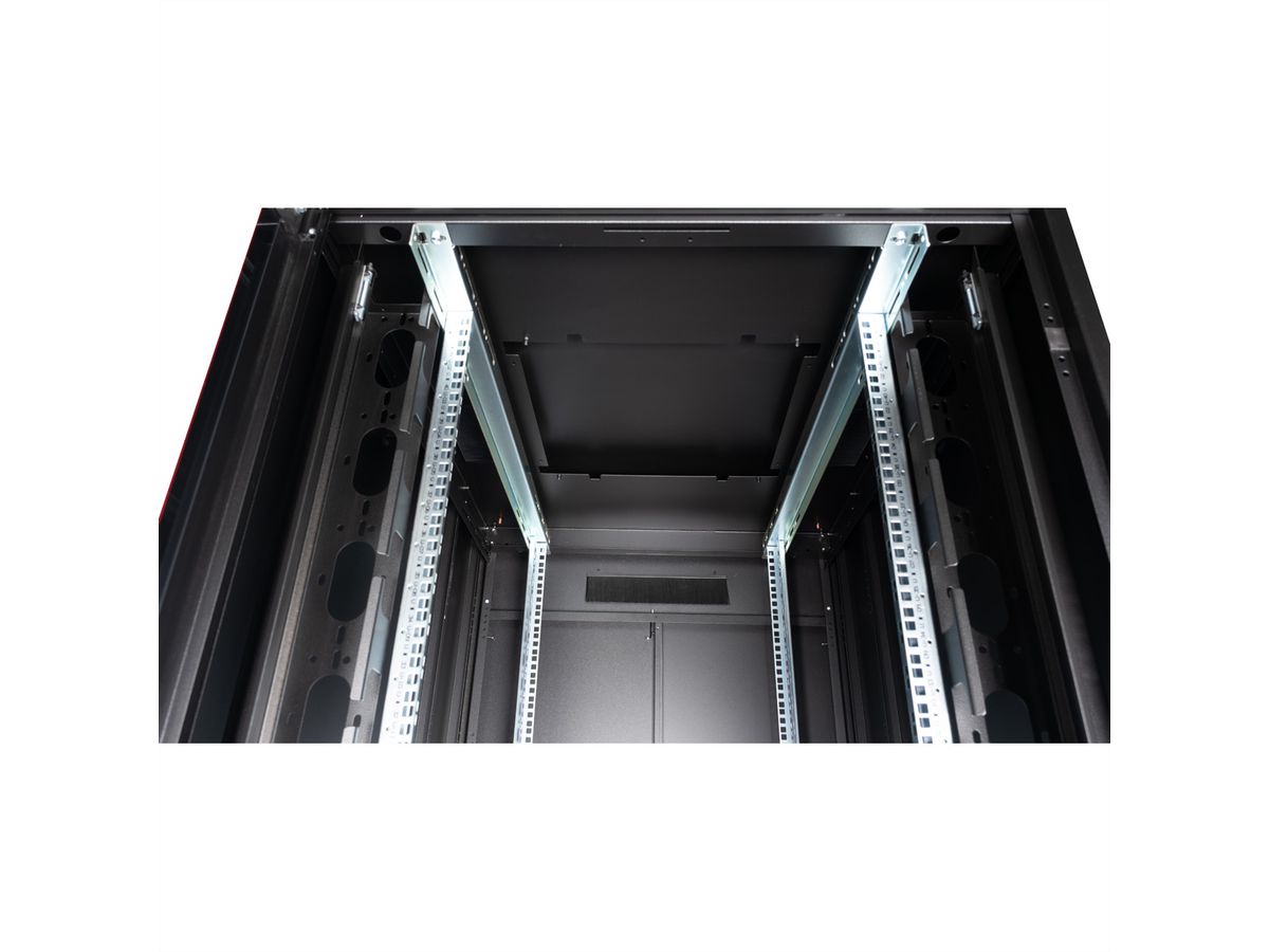 ROLINE 19" Baie réseau Pro 47U, 600x800 LxP Porte verre noir