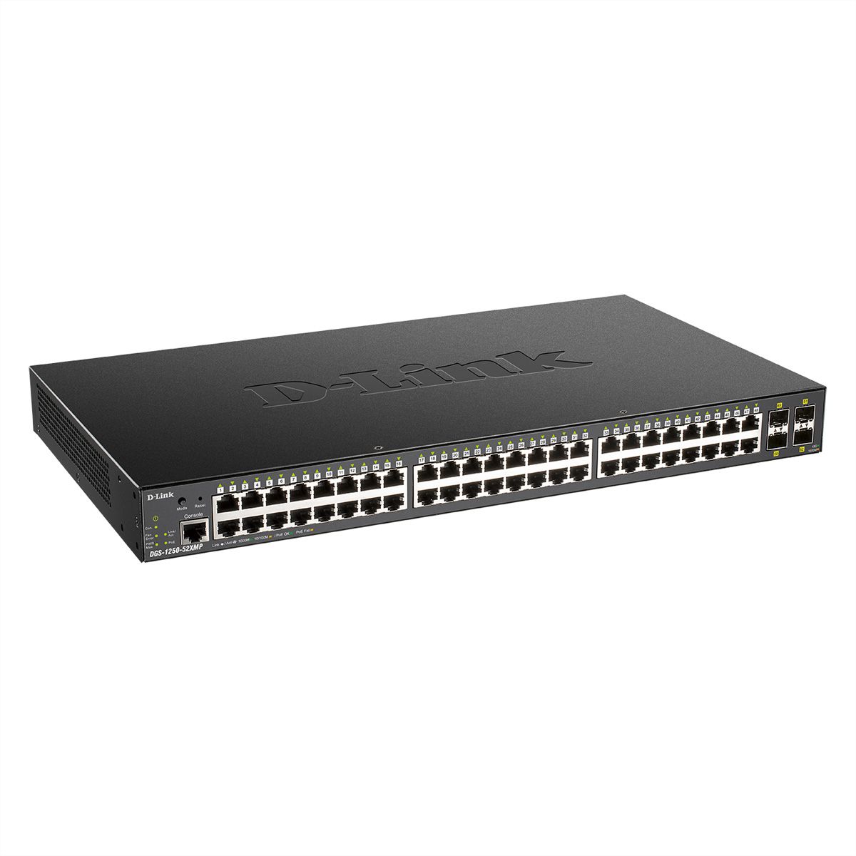 D-Link DGS-1250-52XMP Gigabit Switch PoE 52-Port Smart Managed PoE+ 4x 10G