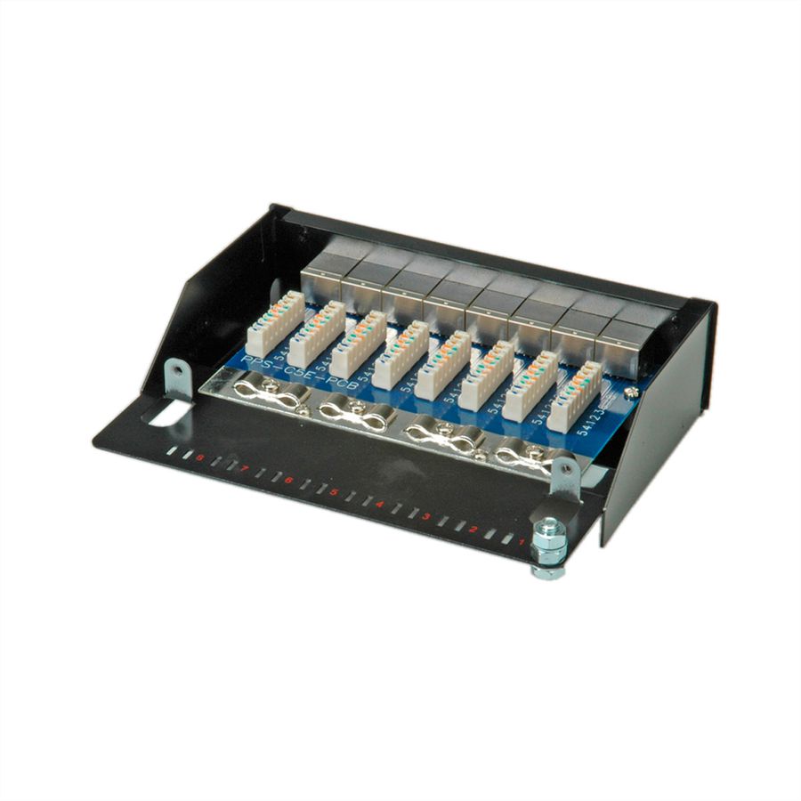 ROLINE Panneau de brassage Cat.5e (Classe D), 8 ports, noir