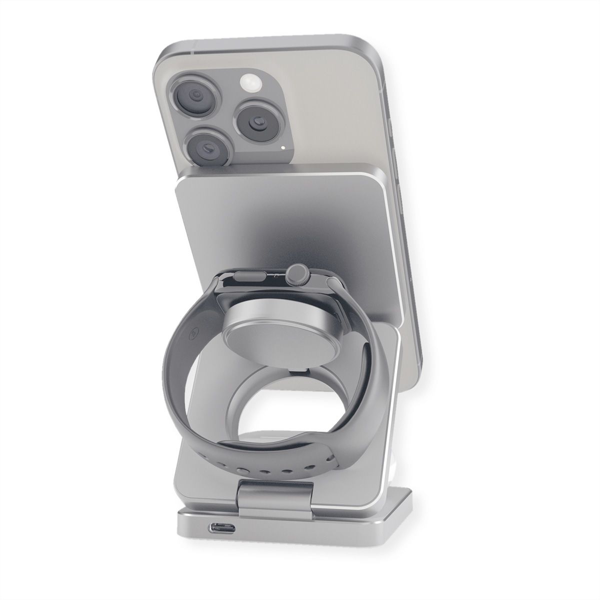 ROLINE 3-in-1 Induktions-Ladestation, faltbar, für Apple