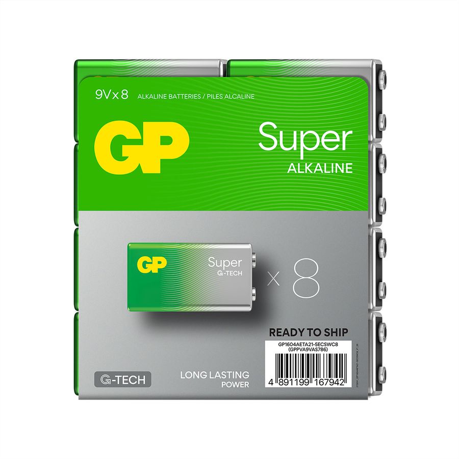 GP Batteries Super Alkaline LR221 1x 9V E-Block