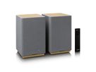 Lenco Haut-parleur actif, 2x40W, bois,, BT, opt.In, USB, AUX, SUB-Out, IR-FB.
