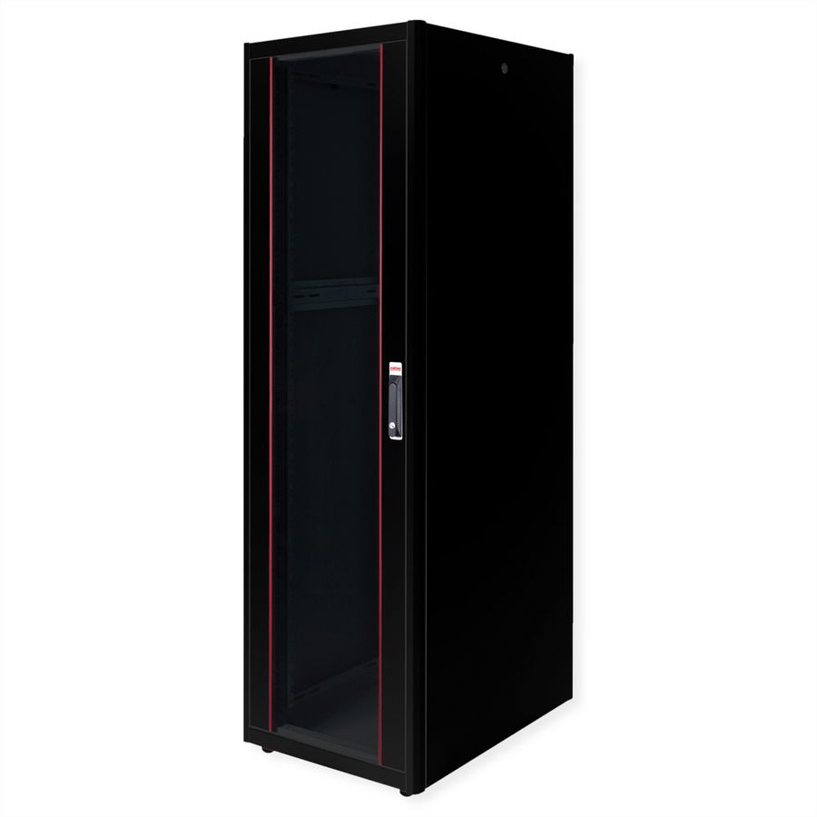 ROLINE 19" Baie réseau Basic 42U, 600x800 LxP Porte verre noir