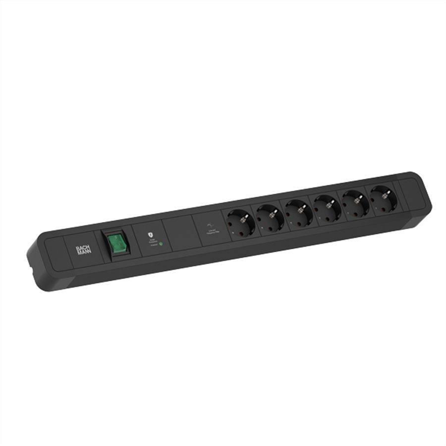 BACHMANN PRIMO 2 6xCEE7/3 1xGVS-Plus 1xinterrupteur 2,0m CEE7/7