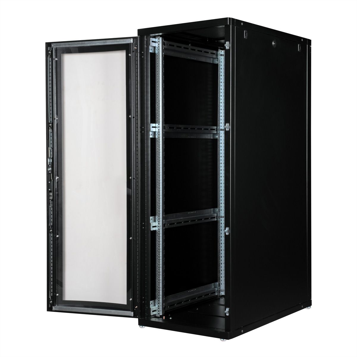 ROLINE 19-Zoll Serverschrank Pro 36 HE, 600x1000 BxT schwarz Plexiglas