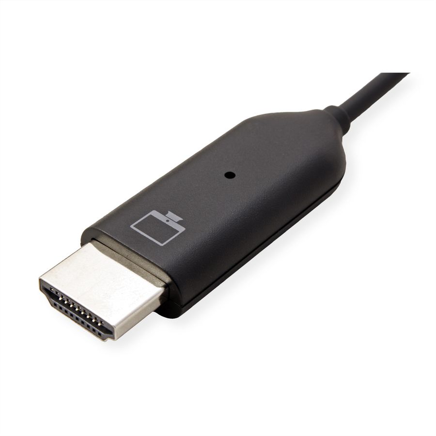 ROLINE Drahtloses P2P-Anzeige-Dongle-Set, Tx+Rx, Wireless USB-C zu HDMI, 1080p, 20 m