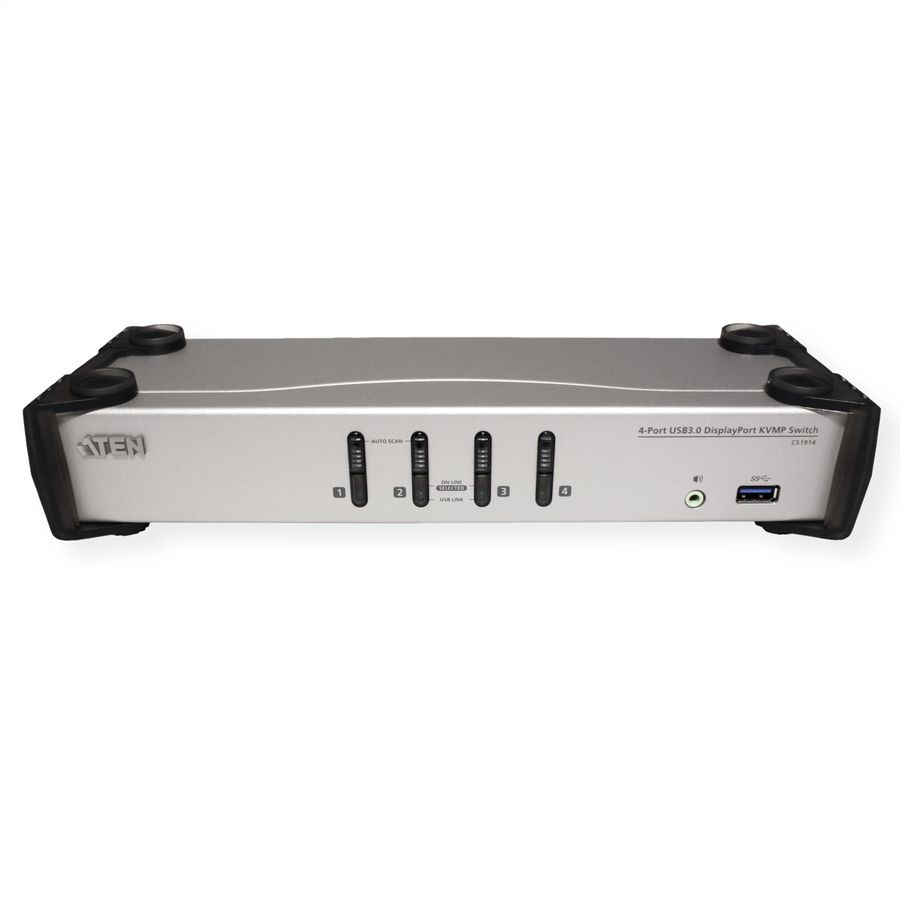 ATEN CS1914 Commutateur KVMP DisplayPort 4 ports USB 3.0