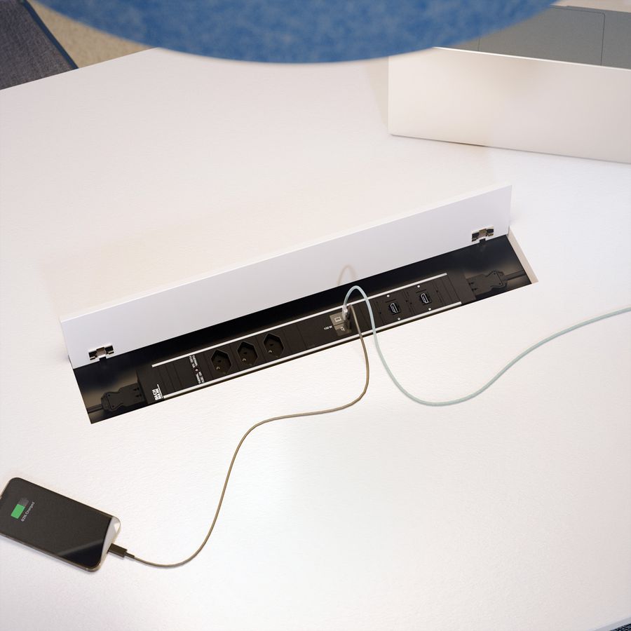 BACHMANN CONFERENCEF XL 3xCH 0°, 1xUSB C/C 100W 2xCM