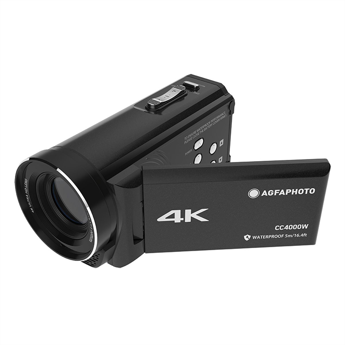 Agfa 4K Waterproof Camcorder CC4000W, Black