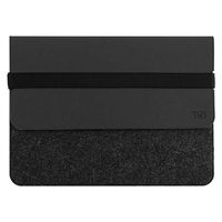 T’nB Notebook-Hülle 13–14" Eco Leder, Filz schwarz/grau