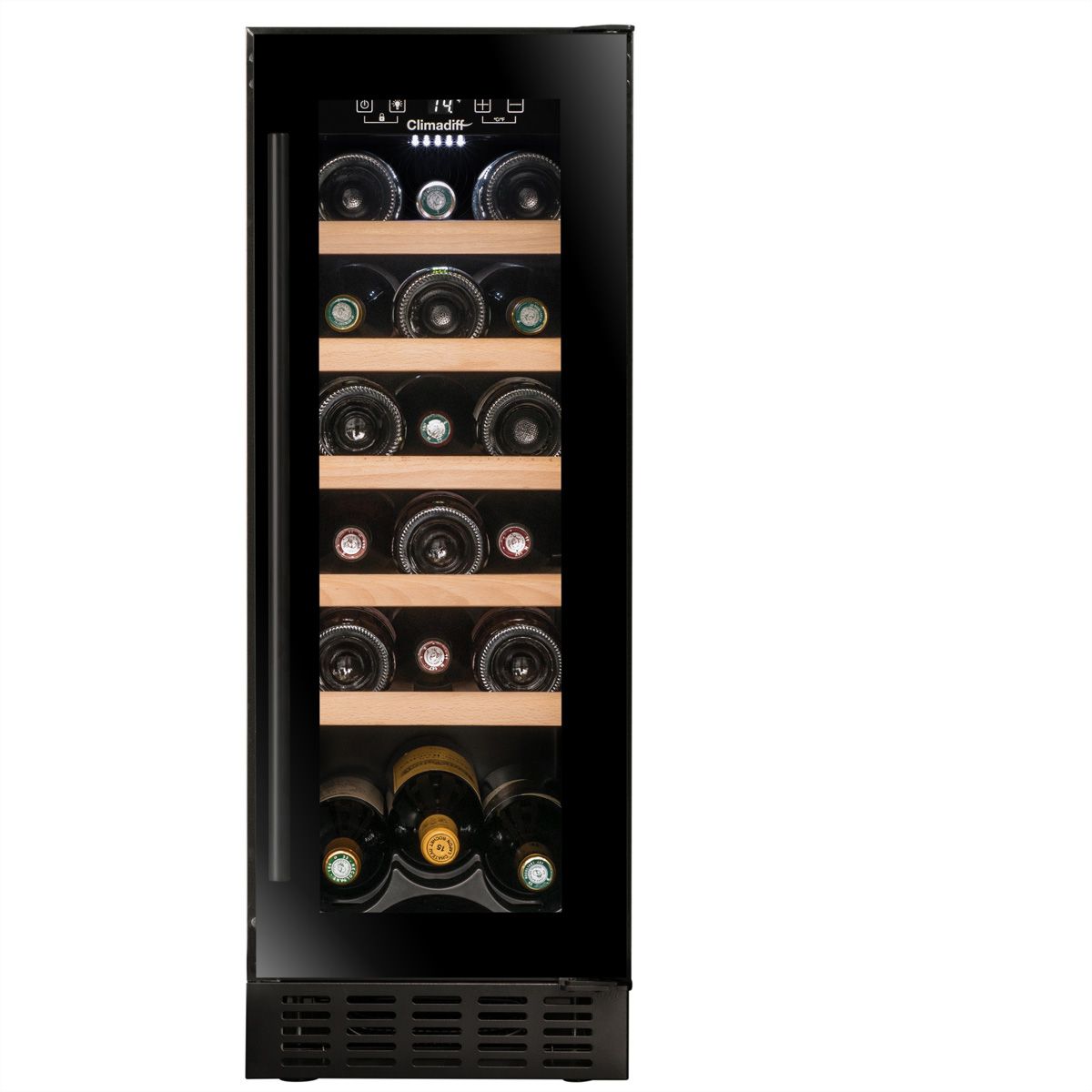 Climadiff Weinkühlschrank CBU20S2B, Freistehend, 1 Zone, 20 Flaschen
