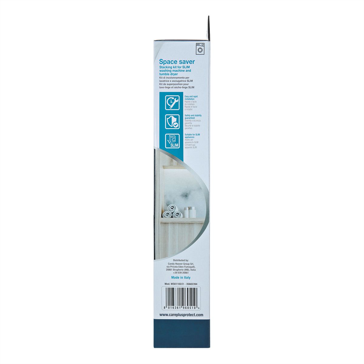 Care+ Protect Kit d'empilage pour Slim, Lave-linge et sèche-linge (40 - 47cm de profondeur)