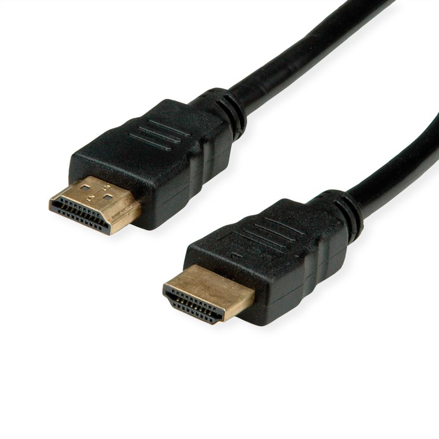 ROLINE RM HDMI High Speed Kabel mit Ethernet, schwarz, 1 m
