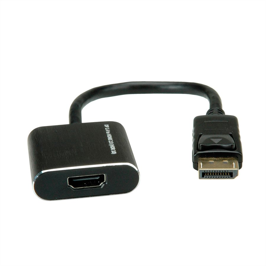ROLINE Adaptateur DisplayPort - HDMI, 4K@60Hz, DP v1.4, DP M-HDMI F