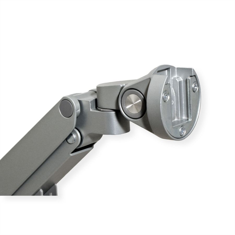 ROLINE Support double LCD, vérin à gaz, 5 articulations, fixation sur bureau, 17-23", jusqu'à 2x 9 kg, argent