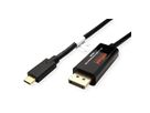 ROLINE Adapterkabel USB-C - DisplayPort, v1.2, bidirektional, ST/ST, 2 m