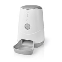 Distributeur de nourriture Nedis SmartLife Wi-Fi 3,7 l pour chiens et chats, Android™ / IOS, Blanc, Gris