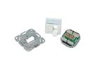 TELEGÄRTNER Embase AMJ45 2x RJ45 Cat.5e (Classe D) blanc alpin, (A+B+C)