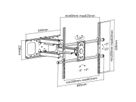 VALUE TV-Wandhalterung, flexibel, 50-100 Zoll, bis 75 kg