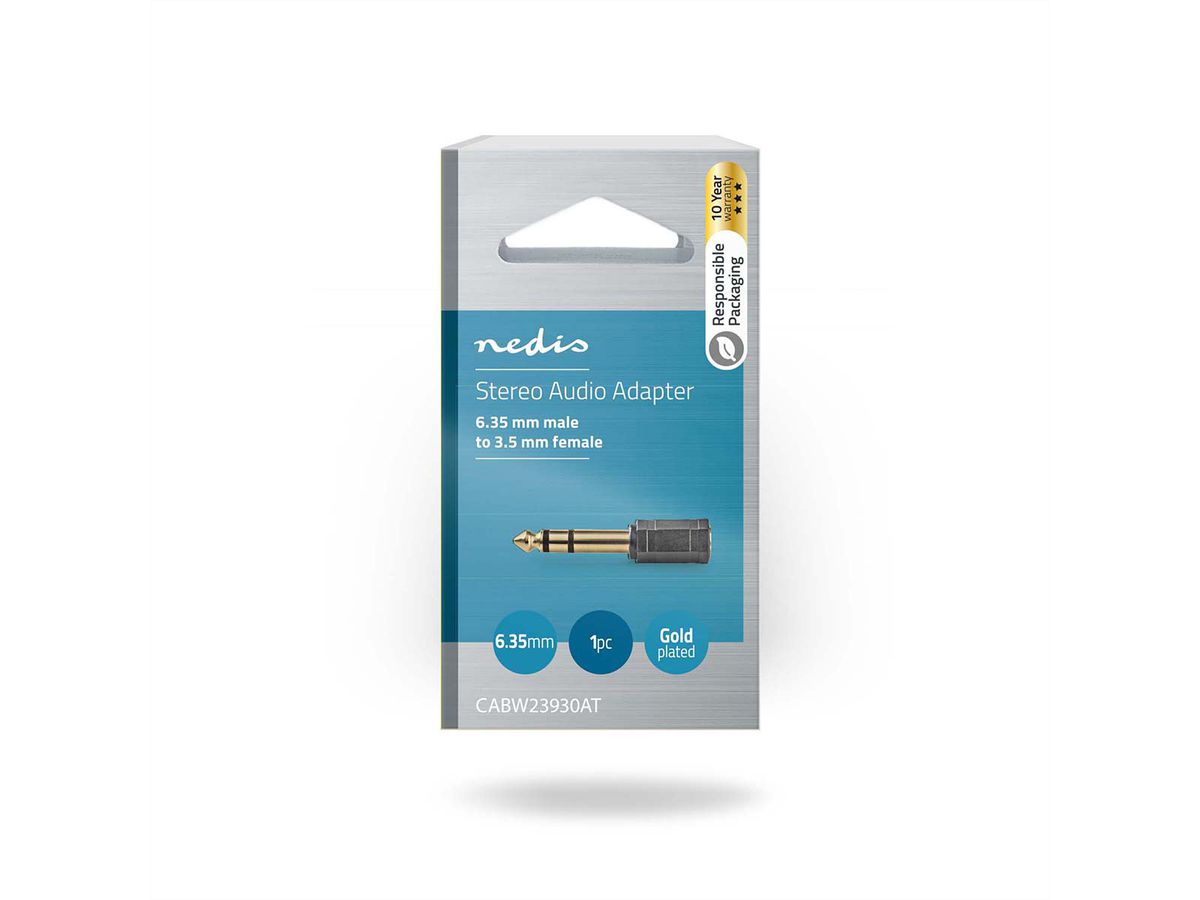 Nedis Stereo Adapter 6.35mm ST zu 3.5mm BU