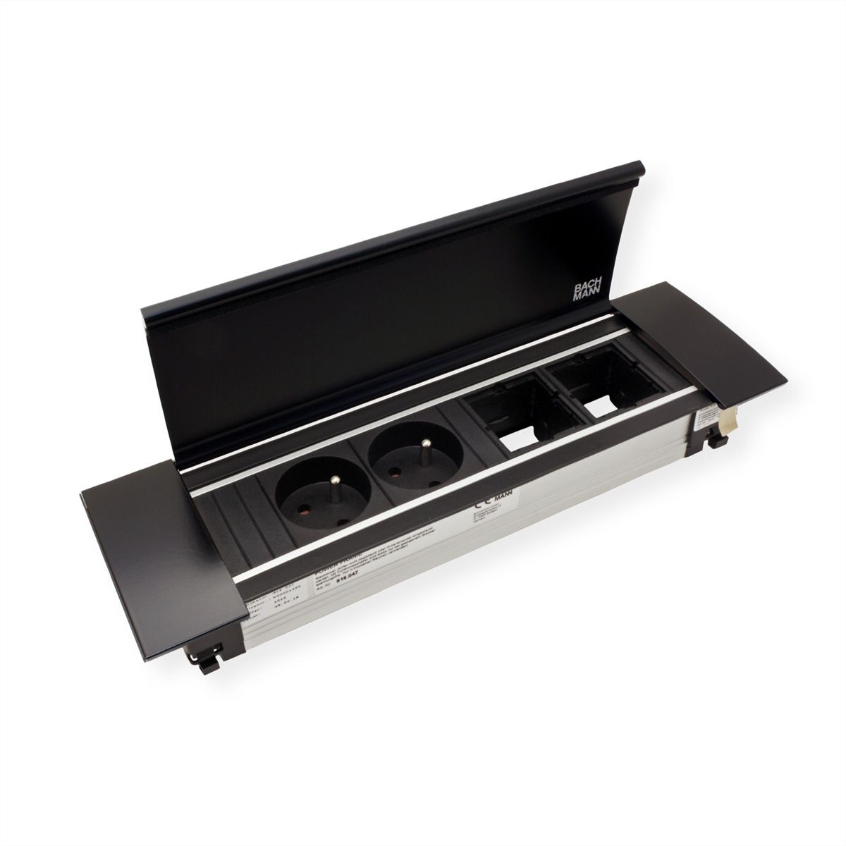 BACHMANN POWER FRAME COVER noir ALU 4x RAL9005
