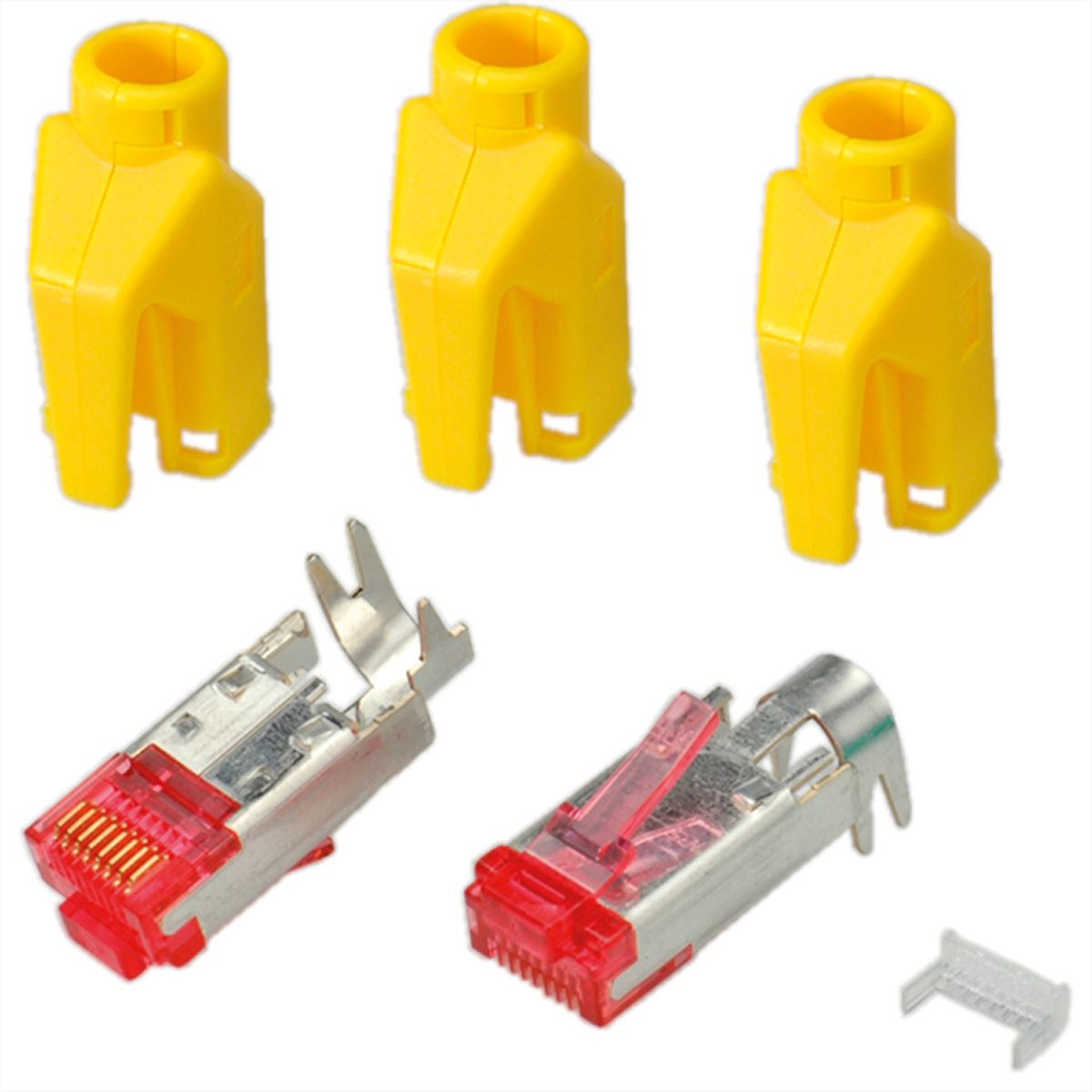 Connecteur HiRose TM21 blindé, manchon jaune, 50 pièces