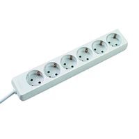 BACHMANN SELLY Bâti de prises 6x contact de protection, blanc, 1,5 m
