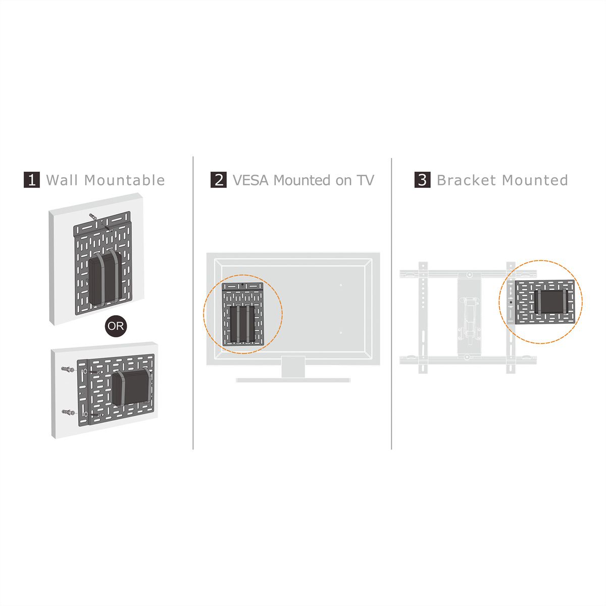 ROLINE Media-Player Halterung, gross (340 x 224 mm), bis 5 kg