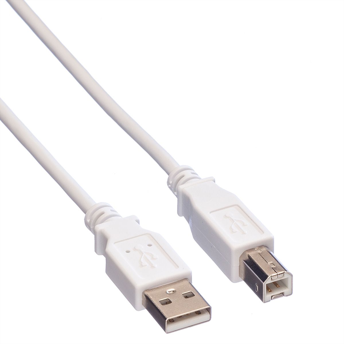 VALUE USB 2.0 Kabel, Typ A-B, weiß, 3 m
