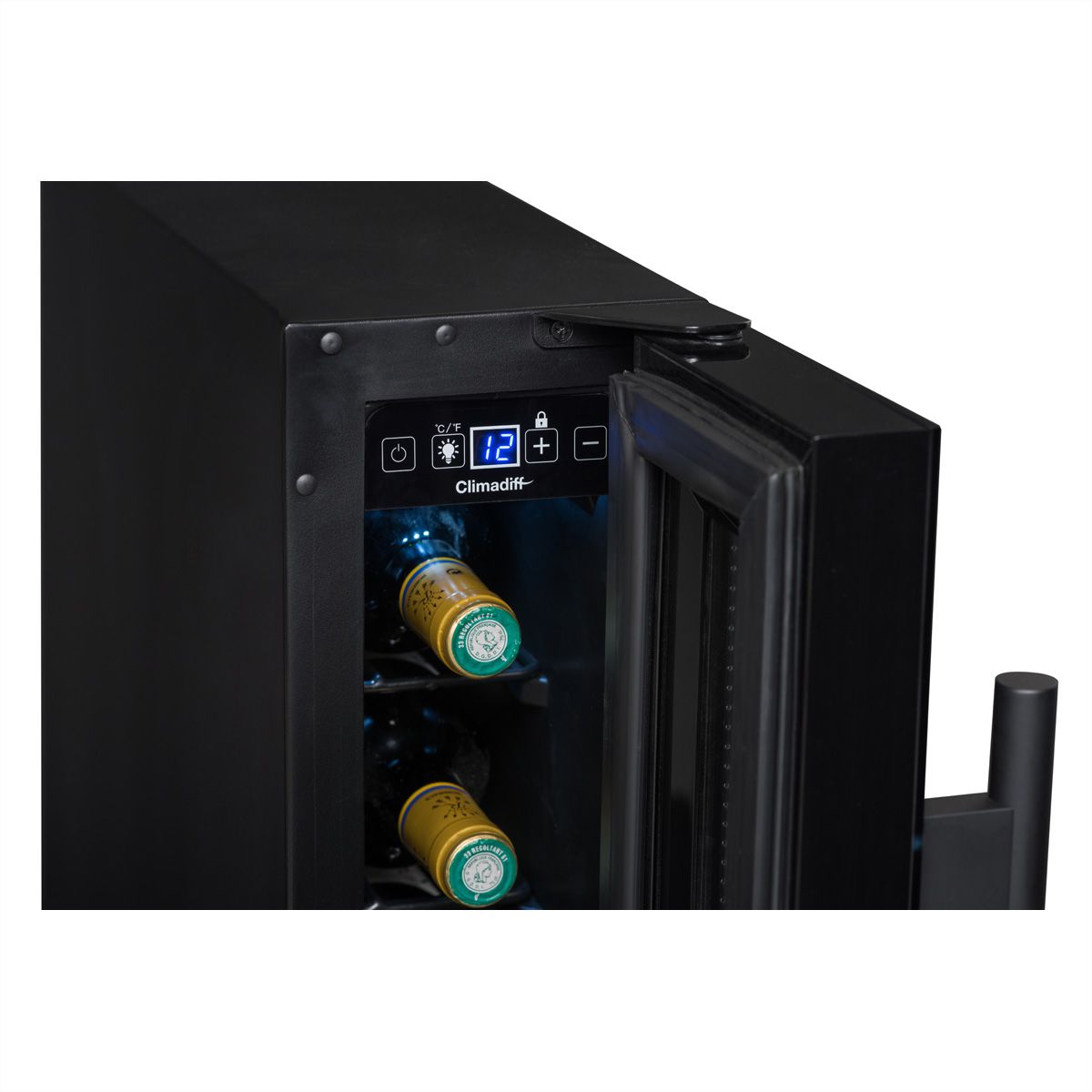 Climadiff Armoire à vin CBU7S1B, encastrable, 1 zone, 7 bouteilles