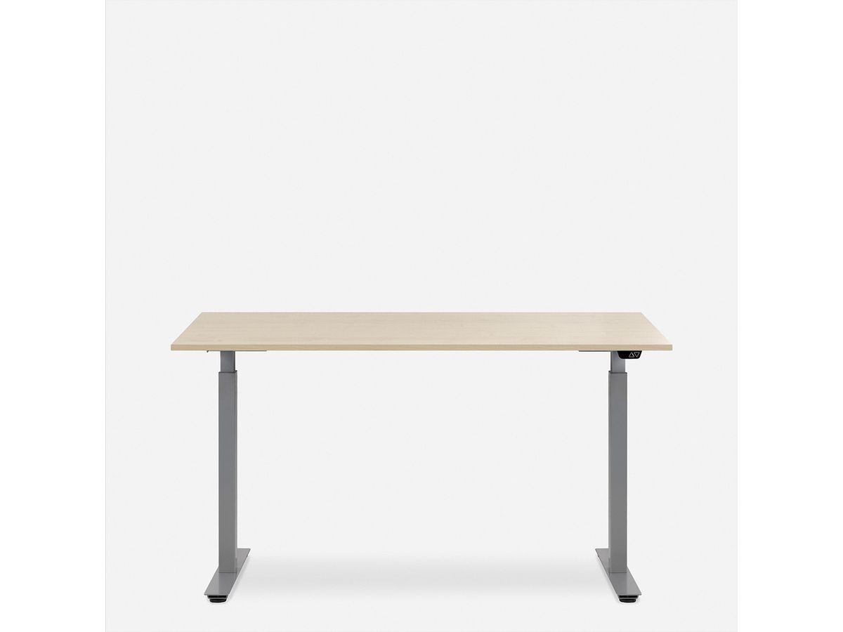 WRK21 Schreibtisch Smart 100 x 60 cm, Höhenverstellbar, Mandal Ahorn / Grau