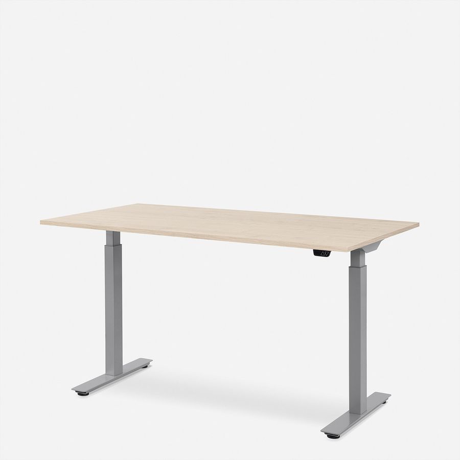 WRK21 Schreibtisch Smart 180 x 80 cm, Höhenverstellbar, Mandal Ahorn / Grau