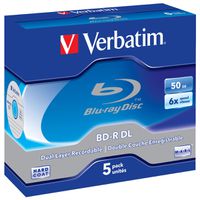Verbatim BD-R Jewel DL 50GB 6x 5 Pack