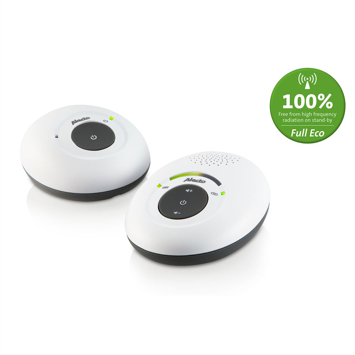 Alecto Téléphone bébé DECT Full Eco DBX-115, blanc, batterie, DECT, 50m/300m